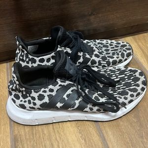 Adidas animal print athletic shoe